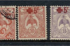 New Caledonia 1915-17 Red Cross Surch