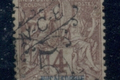 New Caledonia 1900 Navigation & Commerce 5c on 4c Double Opt