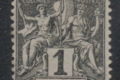 New Caledonia 1892-1904 Navigation & Commerce 1c