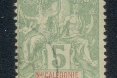New Caledonia 1892-1904 Navigation & Commerce 5c yellow green