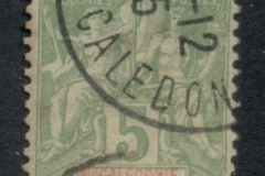 New Caledonia 1892-1904 Navigation & Commerce 5c yellow green