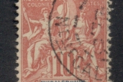 New Caledonia 1892-1904 Navigation & Commerce 10c rose red