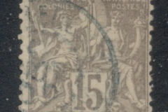 New Caledonia 1892-1904 Navigation & Commerce 15c grey