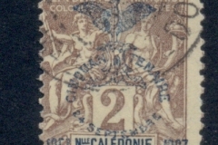 New Caledonia 1903 Navigation & Commerce Jubilee Opt 2c