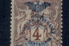 New Caledonia 1903 Navigation & Commerce Jubilee Opt 4c