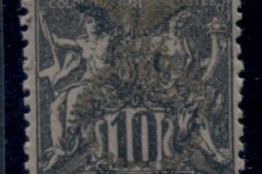 New Caledonia 1903 Navigation & Commerce Jubilee Opt 10c black & gold Opt