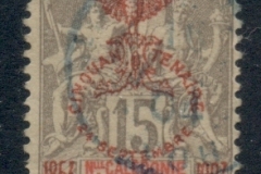 New Caledonia 1903 Navigation & Commerce Jubilee Opt 15c