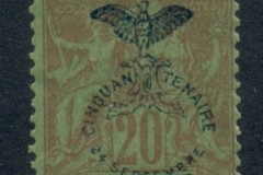 New Caledonia 1903 Navigation & Commerce Jubilee Opt 20c