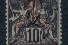 New Caledonia 1903 Navigation & Commerce Jubilee Opt 10c black & red Opt