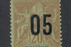 New Caledonia 1912 Navigation & Commerce Surch 5c on 20c