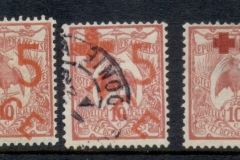 New Caledonia 1915 on Red Cross Surch Asst