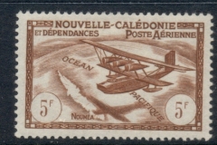 New Caledonia 1942-43 Airmail redrawn 5f