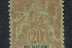 New Caledonia 1892 Navigation & Commerce 20c red on grey