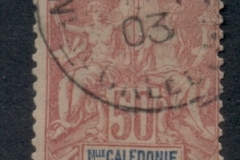 New Caledonia 1892 Navigation & Commerce 50c carmine on rose