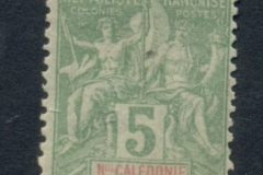 New Caledonia 1892-1904 Navigation & Commerce 5c yellow green