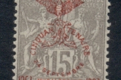 New Caledonia 1903 Navigation & Commerce Opt Jubilee 15c