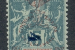 New Caledonia 1903 Navigation & Commerce Opt Jubilee Surch 4c on 5c deep green