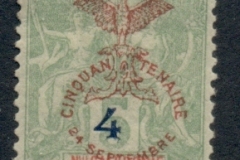 New Caledonia 1903 Navigation & Commerce Opt Jubilee Surch 4c on 5c yellow green