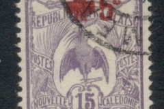 New Caledonia 1917 Kagu Surch red Cross 15c + 5c