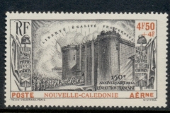 New Caledonia 1942 French revolution 4.50f + 4f