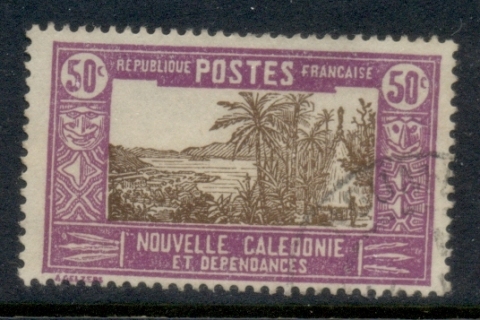 New Caledonia 1928-40 Pictorial, Landscape with Chief's House 50c