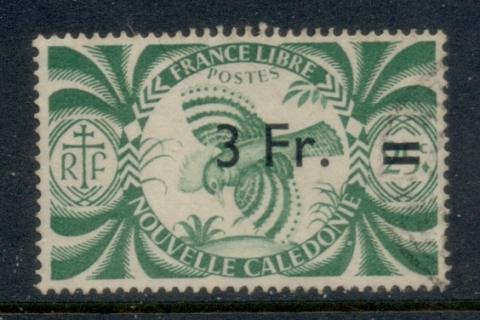 New Caledonia 1945-46 Kagu Surch 3f on 25c