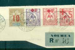 New Caledonia 1917 Red Cross Asst on Reg. Piece