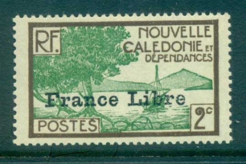 New Caledonia 1941 Pictorials Opt France Libre, Bay of Paletuviers 2c