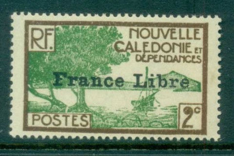 New Caledonia 1941 Pictorials Opt France Libre, Bay of Paletuviers 2c