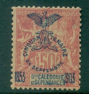 New Caledonia 1892 French Colonies Opt, Jubilee Issue 50c