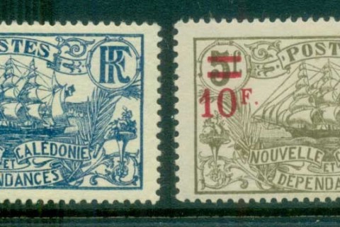 New Caledonia 1924-27 Ship, Surch 1.25, 10fr