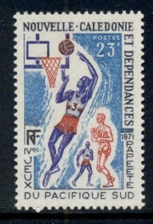 New Caledonia 1971 South Pacific Games Papeete 23f Basketball