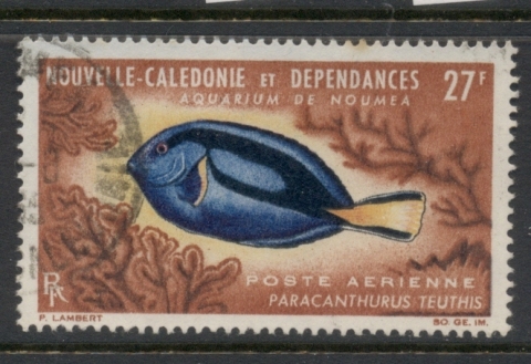 New Caledonia 1964 Noumea Aquarium 27f fish