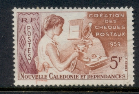 New Caledonia 1960 Check Writer 5f