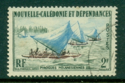 New Caledonia 1962 Melanesian sailing Canoes 2f