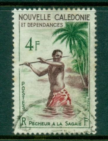 New Caledonia 1962 Spear Fisherman 4f