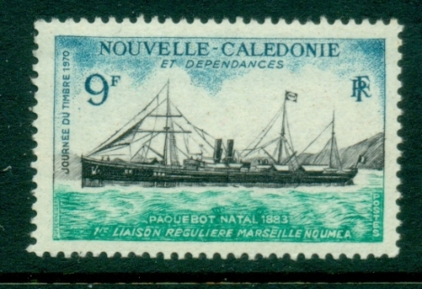 New Caledonia 1970 Stamp day Packet Ship