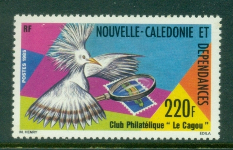 New Caledonia 1985 Le cagou Philatelic Society