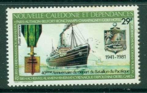 New Caledonia 1981 Departure of Pacific batallion 40th Anniv.