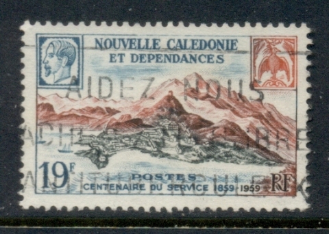New Caledonia 1960 Postal Service Centenary 19f