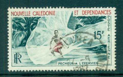 New Caledonia 1962 15f Fisherman with net