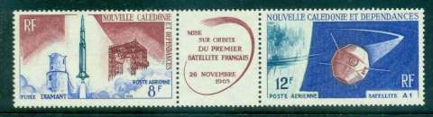 New Caledonia 1966 Ai Satellite pr + label