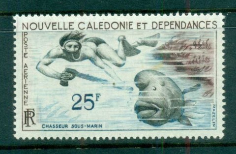 New Caledonia 1962 Bumphead Surgeonfish, Skin Diver