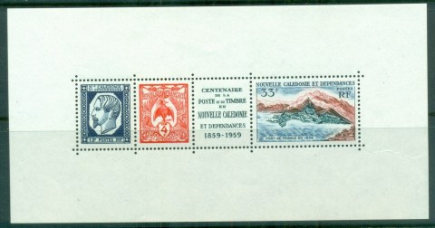 New Caledonia 1960 Postal Service & Stamps Cent. MS
