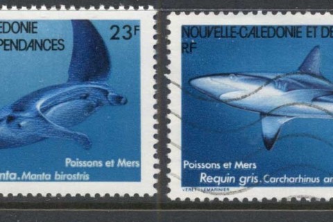 New Caledonia 1980 Marine Life Rays & Sharks