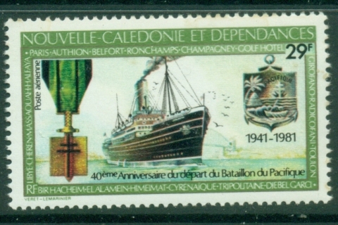 New Caledonia 1981 Departure of Pacific batallion 40th Anniv.
