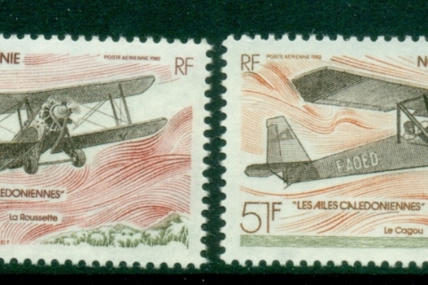 New Caledonia 1982 Vintage Planes