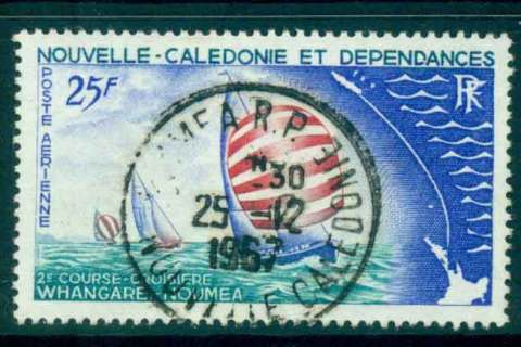 New Caledonia 1967 Sailboats & map