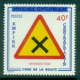 Central-African-Republic-1977-Definitive-Issues-Overprints-40fr-Road-Safety-MUH