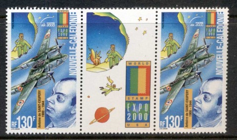 New Caledonia 2000 Anaheim World Stamp Expo, Plane pr + label